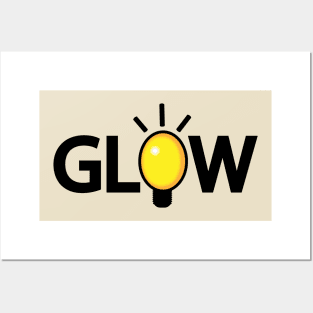 Glow glowing artistic design Posters and Art